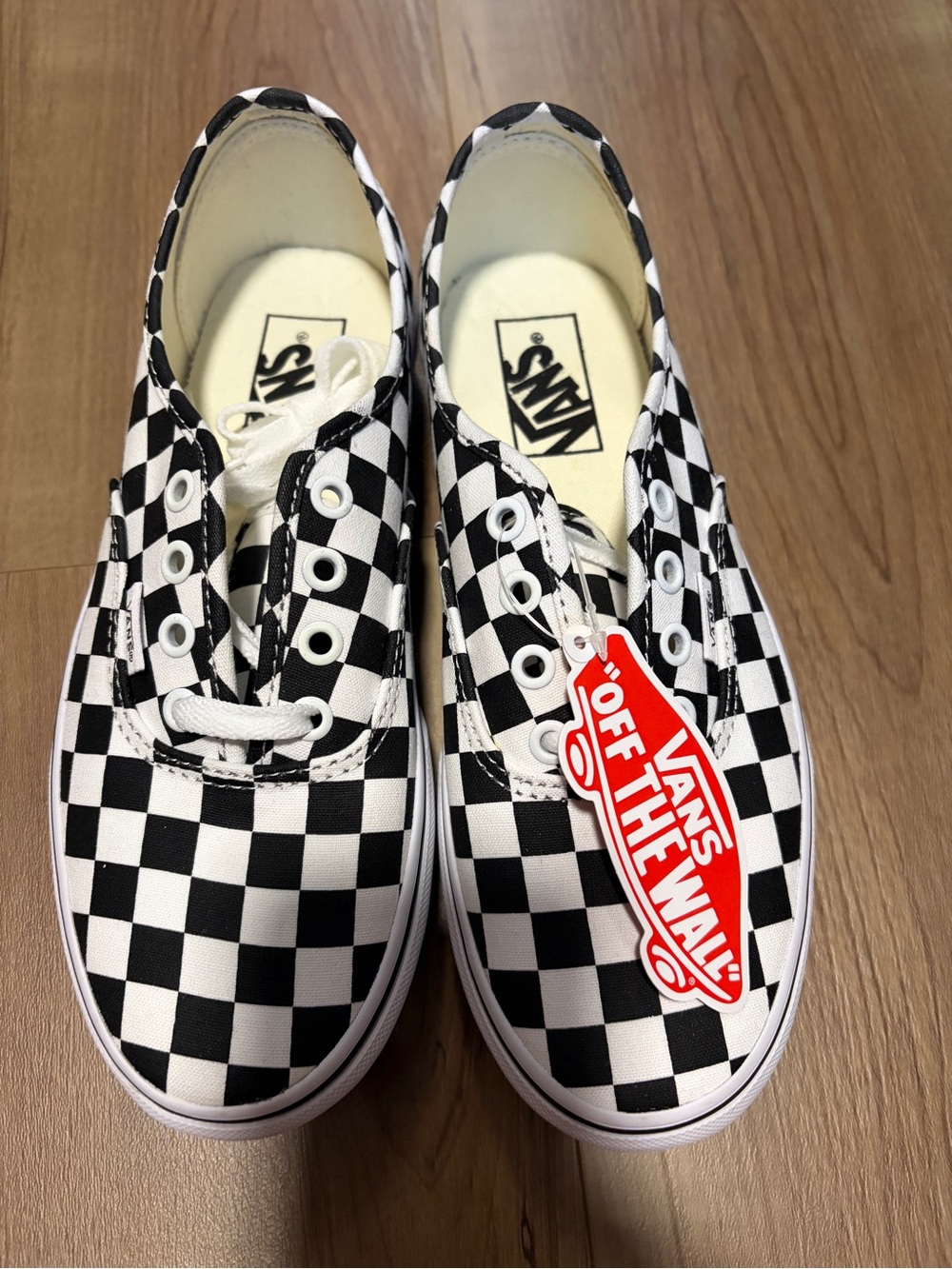 Vans Checkerboard lace up Sneakers - Black and White